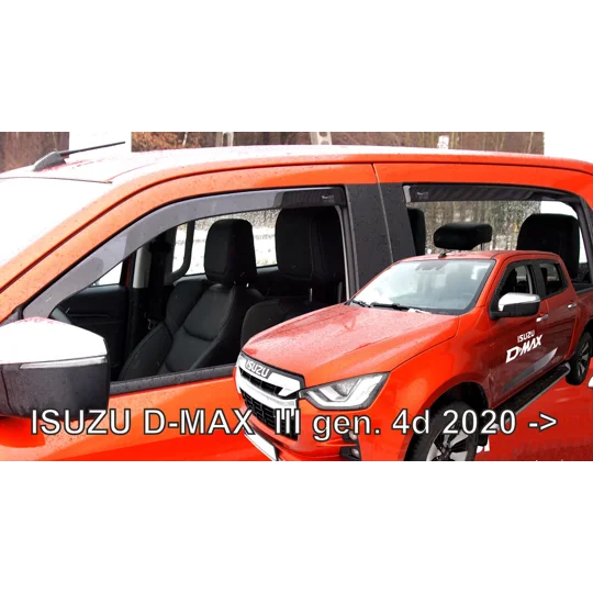 ISUZU D-Max III 4d 2020 onwards Brand New Heko 4 Piece Wind Deflectors 34007