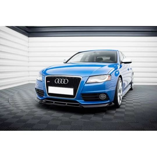 Audi A4 B8 S4 / S-Line Front Lip Splitter – Gloss Black (2008–2011)