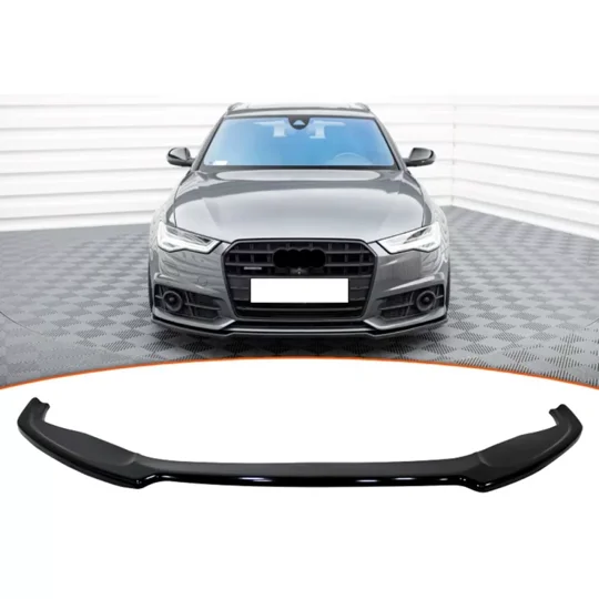 Audi A6 C7 S6 / S-Line Front Splitter – Gloss Black (2011–2018)