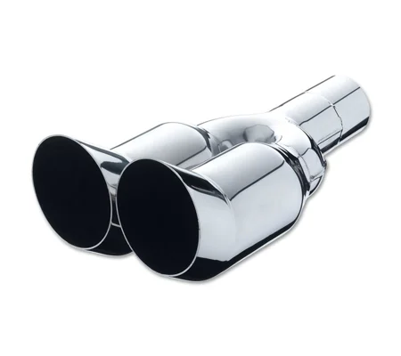 Stainless Steel Weld On Tip Twin 76mm DTM Style