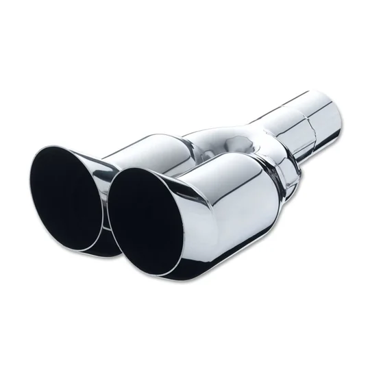 Stainless Steel Weld On Tip Twin 76mm DTM Style