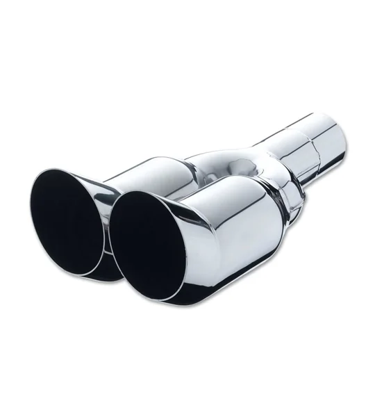 Stainless Steel Weld On Tip Twin 76mm DTM Style