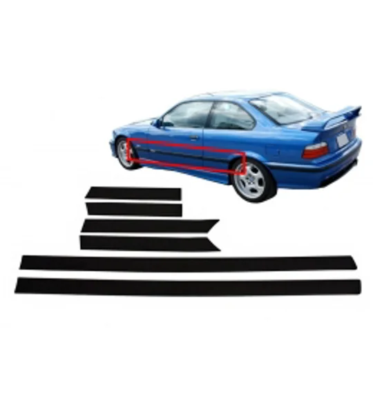 Door Mouldings Strips BMW E36 3 Series Coupe Convertible 91-98 Sport M3 Mtec Design