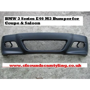 M3 Front Bumper, BMW E46, 3 Series Yrs 98-04 Coupe & Saloon, Plastic