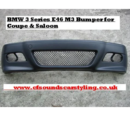 M3 Front Bumper, BMW E46, 3 Series Yrs 98-04 Coupe & Saloon, Plastic