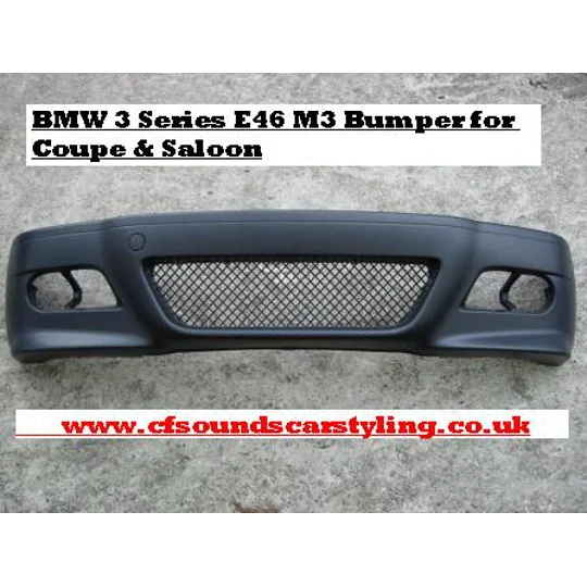 M3 Front Bumper, BMW E46, 3 Series Yrs 98-04 Coupe & Saloon, Plastic