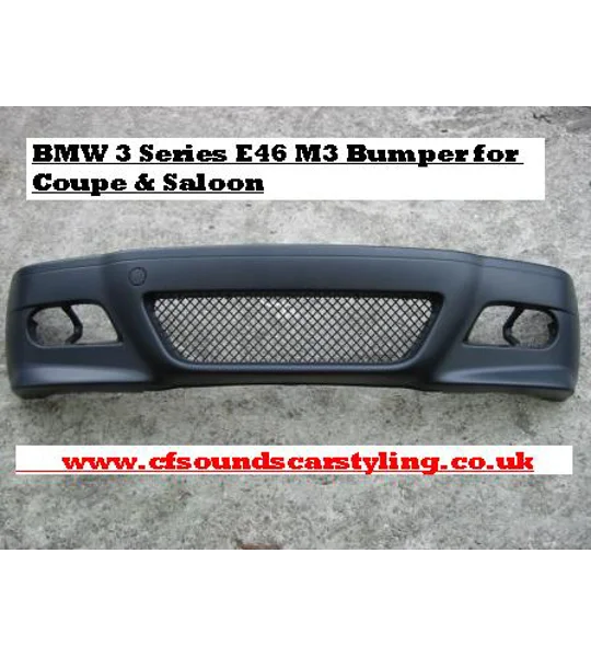 M3 Front Bumper, BMW E46, 3 Series Yrs 98-04 Coupe & Saloon, Plastic