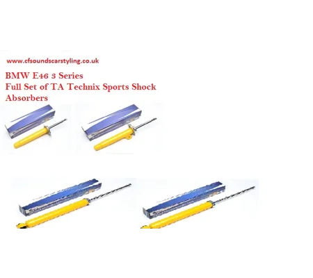 BMW E46, 3 Series Yrs 98-05 Full Set of Sport Shock Absorbers TA TECHNIX