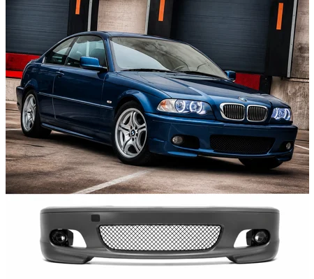BMW E46 Facelift M Sport Mtec Front Bumper, 3 Series Yrs 98-04 Coupe & Saloon, Plastic