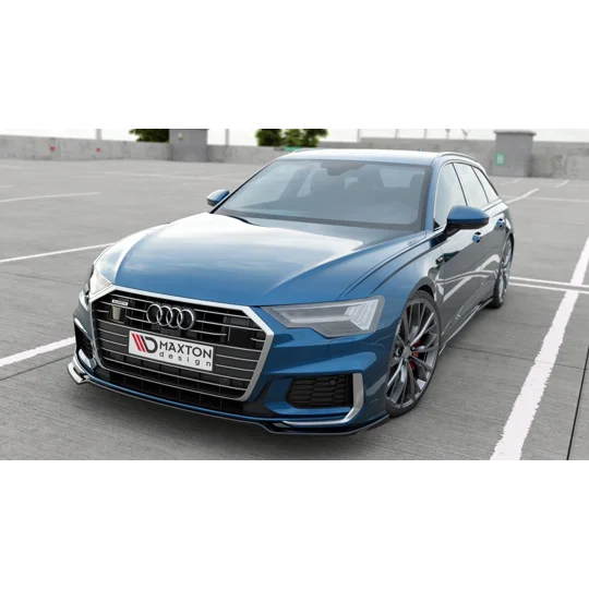 Audi A6 C8 Yrs 18-on MAXTON Front Bumper Lip Spoiler Splitter