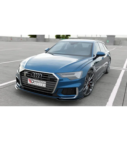Audi A6 C8 Yrs 18-on MAXTON Front Bumper Lip Spoiler Splitter