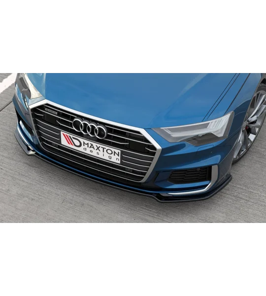 Audi A6 C8 Yrs 18-on MAXTON Front Bumper Lip Spoiler Splitter