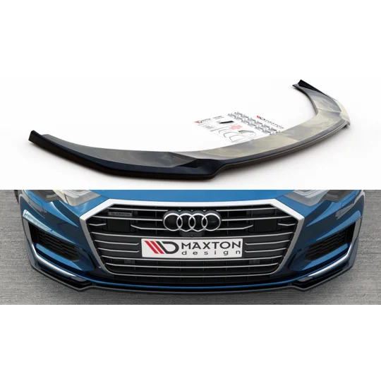 Audi A6 C8 Yrs 18-on MAXTON Front Bumper Lip Spoiler Splitter