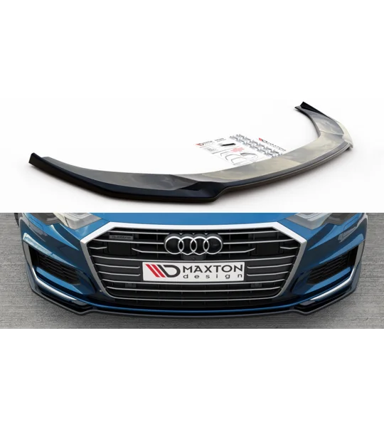 Audi A6 C8 Yrs 18-on MAXTON Front Bumper Lip Spoiler Splitter