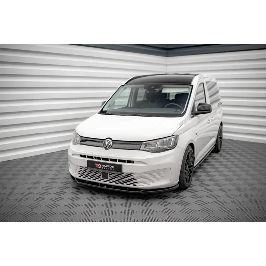 VW Caddy MK5 YRS 2020 Onwards Maxton Design Front Bumper Lip Splitter Gloss Black