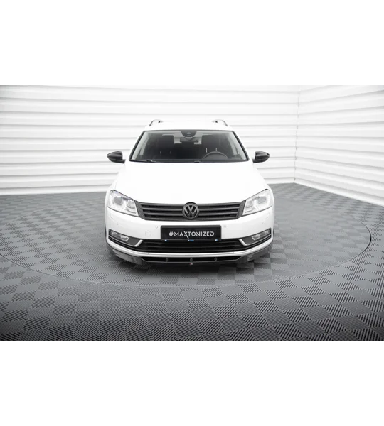 VW Passat B7 Yrs 2010 - 2014 Maxton Design Front Bumper Lip Splitter Spoiler