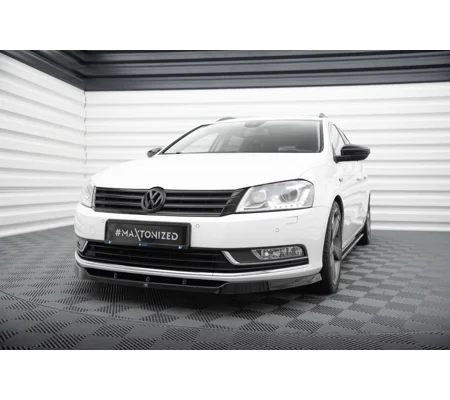 VW Passat B7 Yrs 2010 - 2014 Maxton Design Front Bumper Lip Splitter Spoiler