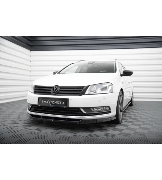 VW Passat B7 Yrs 2010 - 2014 Maxton Design Front Bumper Lip Splitter Spoiler