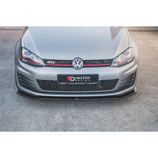 VW Golf MK 7 VII Yrs 12- GTD GTI Gloss Black Front Bumper Lip Splitter Spoiler MAXTON V2