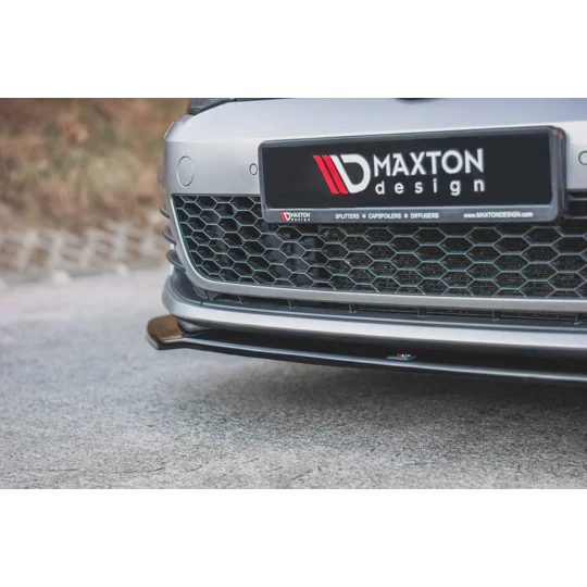 VW Golf MK 7 VII Yrs 12- GTD GTI Gloss Black Front Bumper Lip Splitter Spoiler MAXTON V2