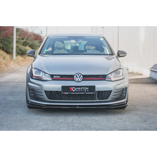 VW Golf MK 7 VII Yrs 12- GTD GTI Gloss Black Front Bumper Lip Splitter Spoiler MAXTON V2