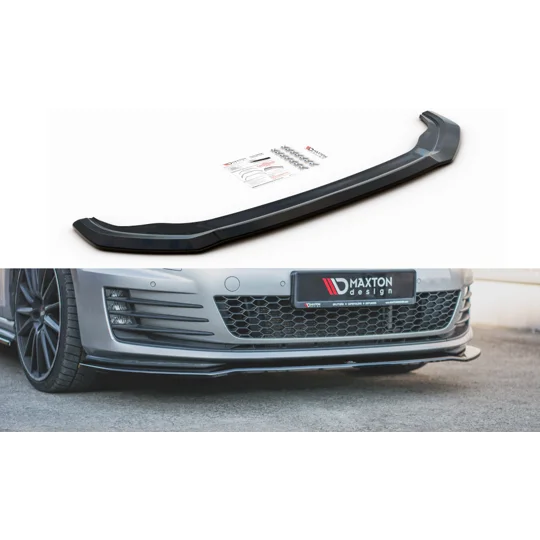 VW Golf MK 7 VII Yrs 12- GTD GTI Gloss Black Front Bumper Lip Splitter Spoiler MAXTON V2