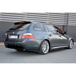 BMW 5 Series E60 Maxton Gloss Black Rear Side Splitters/Spats
