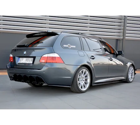 BMW 5 Series E60 Maxton Gloss Black Rear Side Splitters/Spats