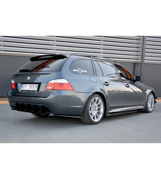 BMW 5 Series E60 Maxton Gloss Black Rear Side Splitters/Spats