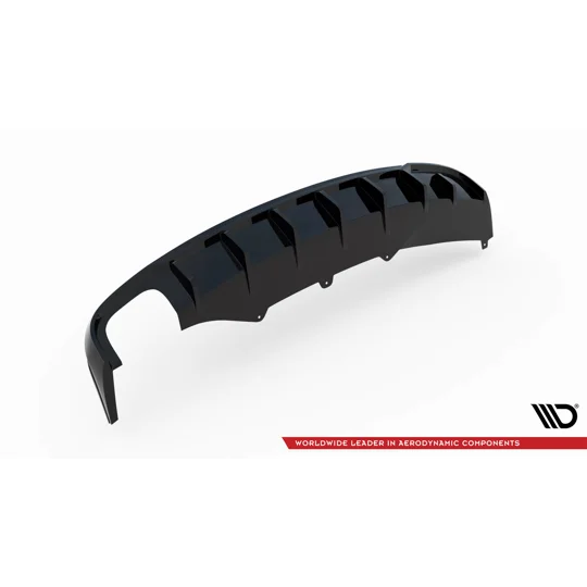 Audi A4 B8 SE Yrs 08-12, Maxton Design Gloss Black Rear Diffuser Twin Exit left Sides