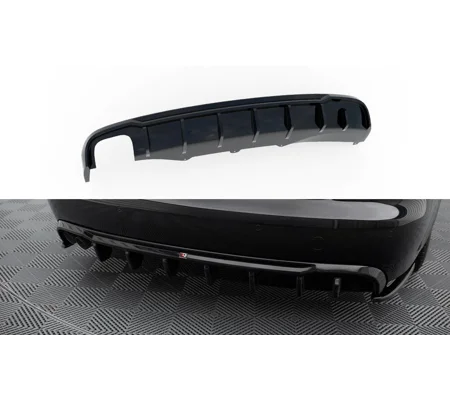 Audi A4 B8 SE Yrs 08-12, Maxton Design Gloss Black Rear Diffuser Twin Exit left Sides