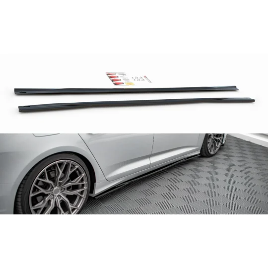 Audi A6 C8 Yrs 18-on MAXTON Side Skirt Extensions Diffusers