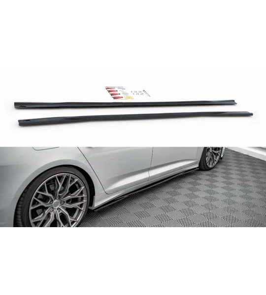 Audi A6 C8 Yrs 18-on MAXTON Side Skirt Extensions Diffusers