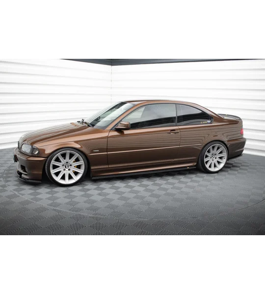 BMW E46 3 Series Coupe M Sport Sideskirt Extensions Splitters Diffuser Lip Plastic
