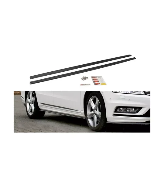 VW Passat B7 Yrs 2010 - 2014 Maxton Sideskirt Extensions R Line