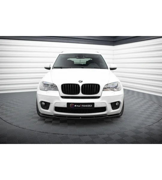 BMW X5 E70 M Sport Maxton Design Front Bumper Lip Plastic