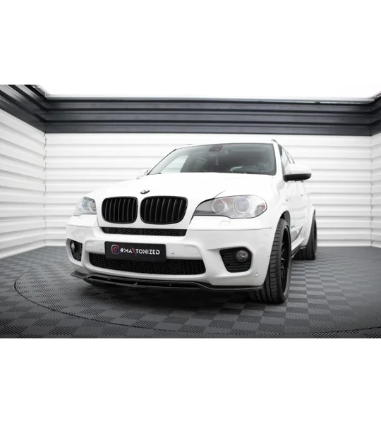 BMW X5 E70 M Sport Maxton Design Front Bumper Lip Plastic