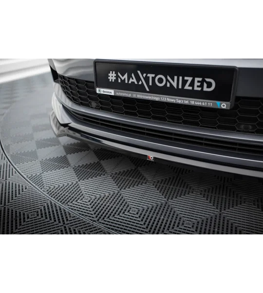 Skoda Kodiaq Sportline Mk1 Facelift MAXTON Front Bumper Lip Spoiler Splitter