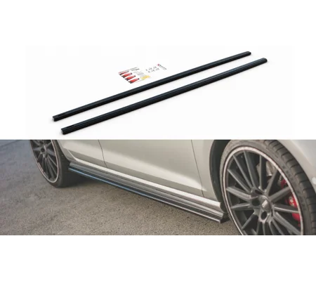 VW GOLF MK7 GTI GTD VII Gloss Black SIDE SKIRTS DIFFUSERS Maxton