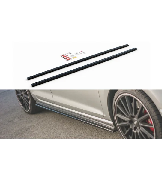VW GOLF MK7 GTI GTD VII Gloss Black SIDE SKIRTS DIFFUSERS Maxton