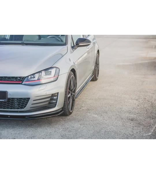 VW GOLF MK7 GTI GTD VII Gloss Black SIDE SKIRTS DIFFUSERS Maxton