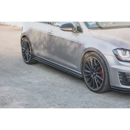 VW GOLF MK7 GTI GTD VII Gloss Black SIDE SKIRTS DIFFUSERS Maxton