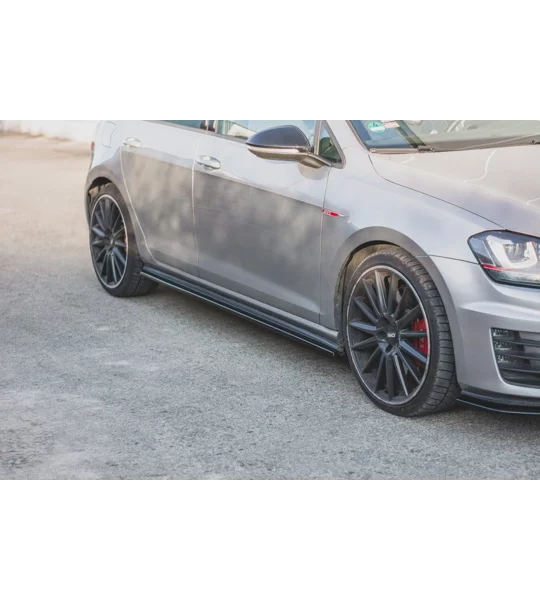 VW GOLF MK7 GTI GTD VII Gloss Black SIDE SKIRTS DIFFUSERS Maxton