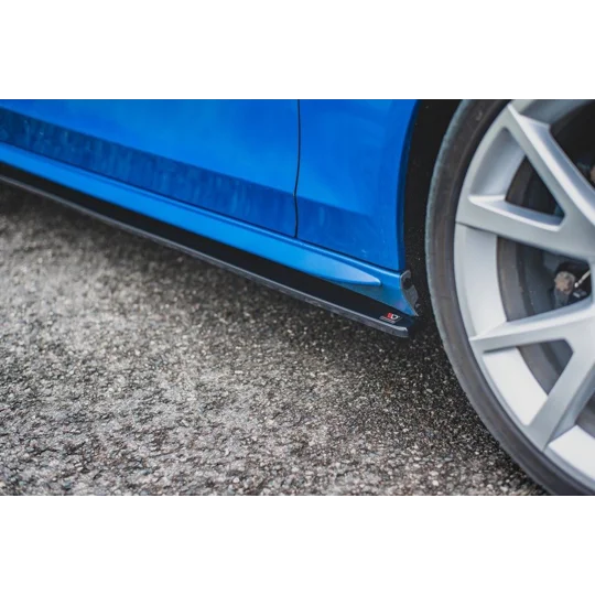Audi A4 B8 Yrs 08-15 Gloss Black Side Skirt Diffusers Spats Splitter/Lips Maxton Design
