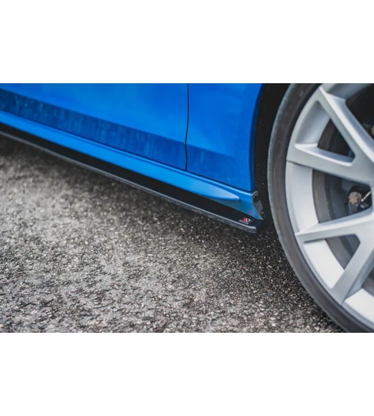 Audi A4 B8 Yrs 08-15 Gloss Black Side Skirt Diffusers Spats Splitter/Lips Maxton Design