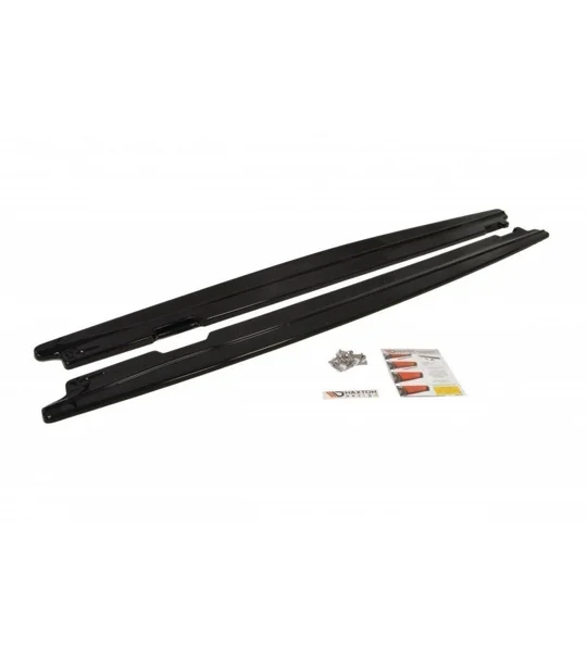 BMW E60 5 Series Yrs 03-09 Sideskirts Diffusers Maxton Design Gloss Black