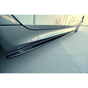 BMW E60 5 Series Yrs 03-09 Sideskirts Diffusers Maxton Design Gloss Black