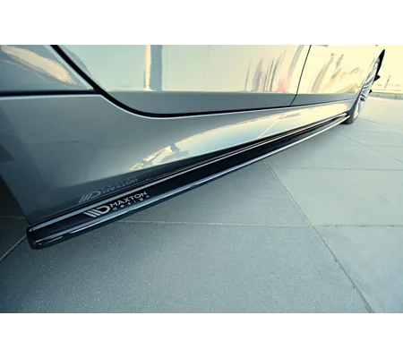 BMW E60 5 Series Yrs 03-09 Sideskirts Diffusers Maxton Design Gloss Black
