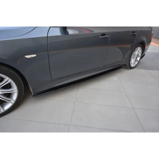 BMW E60 5 Series Yrs 03-09 Sideskirts Diffusers Maxton Design Gloss Black