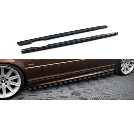 BMW E46 3 Series Coupe M Sport Sideskirt Extensions Splitters Diffuser Lip Plastic